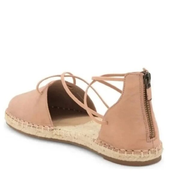 Eileen Fisher Nude Blush Leather Flat Lace Espadrille Sandals - 5 - Picture 14 of 15